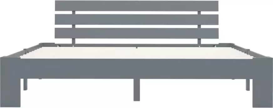 VidaXL -Bedframe-massief-grenenhout-grijs-180x200-cm - Foto 1