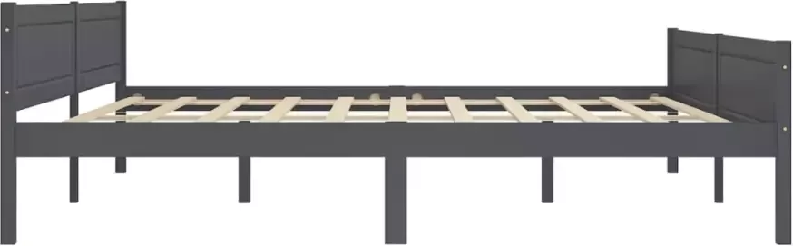 VidaXL -Bedframe-massief-grenenhout-grijs-200x200-cm - Foto 3