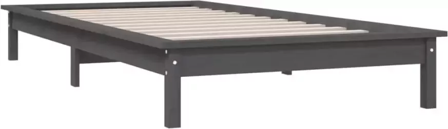 VidaXL -Bedframe-massief-grenenhout-grijs-75x190-cm-2FT6-Small-Single - Foto 7