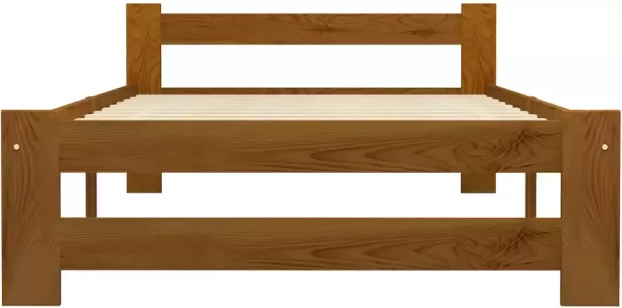 VIDAXL Bedframe massief grenenhout honingbruin 100x200 cm