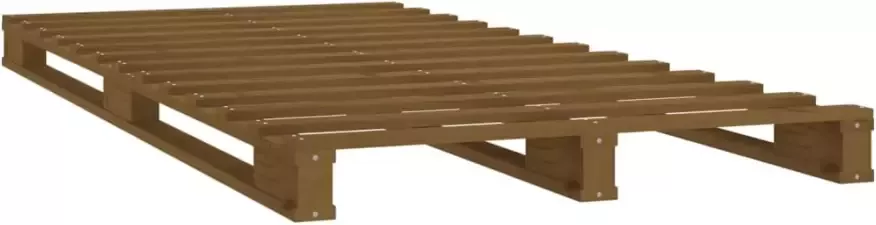 VidaXL -Palletbed-massief-grenenhout-honingbruin-100x200-cm - Foto 3