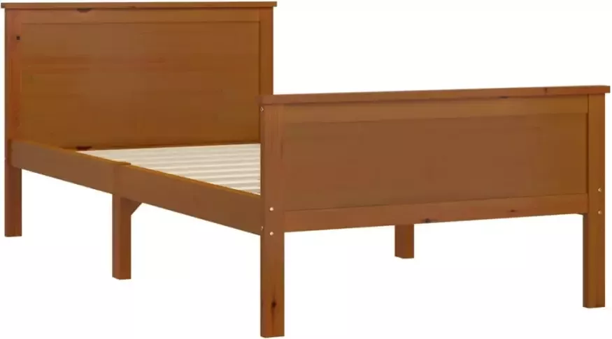 VidaXL -Bedframe-massief-grenenhout-honingbruin-100x200-cm - Foto 4