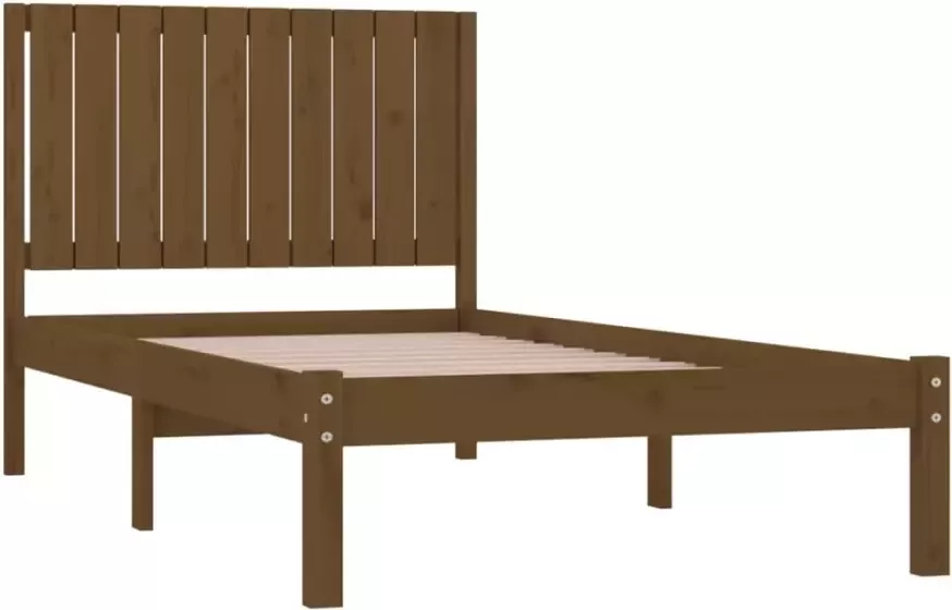 VidaXL -Bedframe-massief-grenenhout-honingbruin-100x200-cm - Foto 4