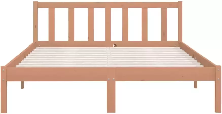 VidaXL -Bedframe-massief-grenenhout-honingbruin-120x200-cm - Foto 1