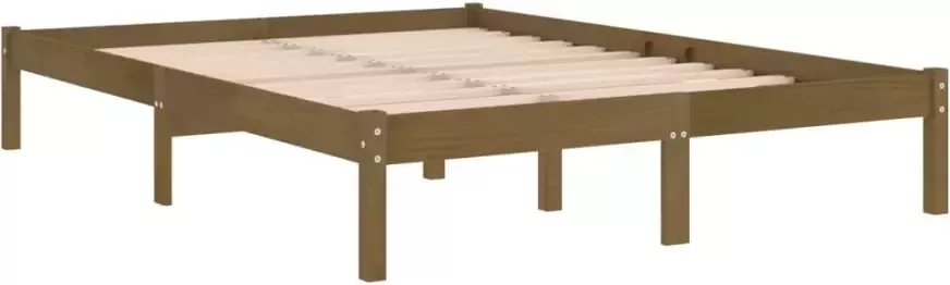 VidaXL -Bedframe-massief-grenenhout-honingbruin-120x200-cm - Foto 4