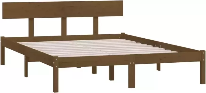 VidaXL -Bedframe-massief-grenenhout-honingbruin-120x200-cm - Foto 2