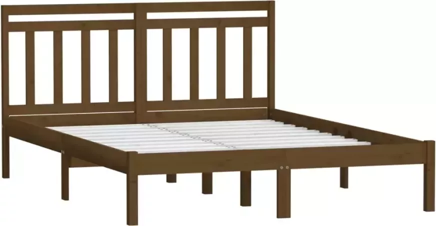 VidaXL -Bedframe-massief-grenenhout-honingbruin-120x200-cm - Foto 4