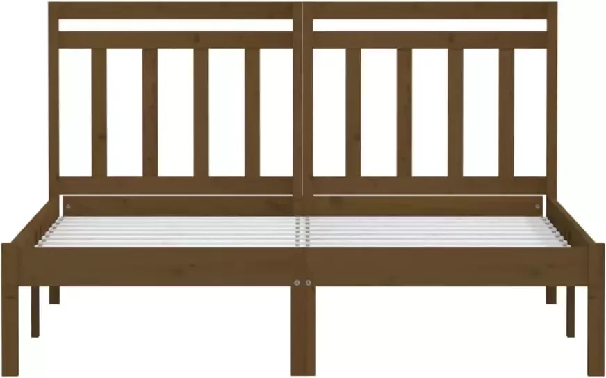 VidaXL -Bedframe-massief-grenenhout-honingbruin-120x200-cm - Foto 2