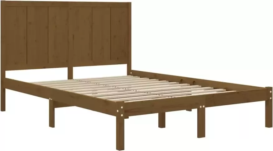 VidaXL -Bedframe-massief-grenenhout-honingbruin-120x200-cm - Foto 8