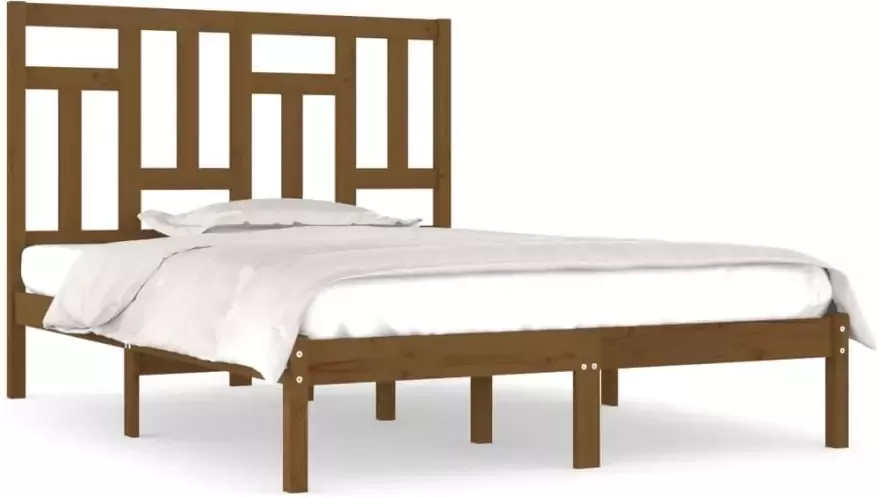 VidaXL -Bedframe-massief-grenenhout-honingbruin-120x200-cm - Foto 6