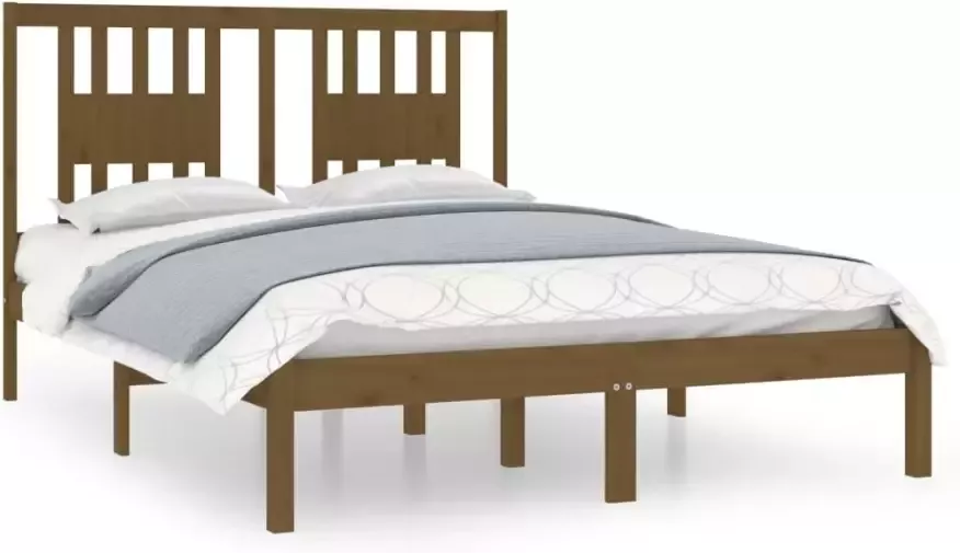 VidaXL -Bedframe-massief-grenenhout-honingbruin-120x200-cm - Foto 17