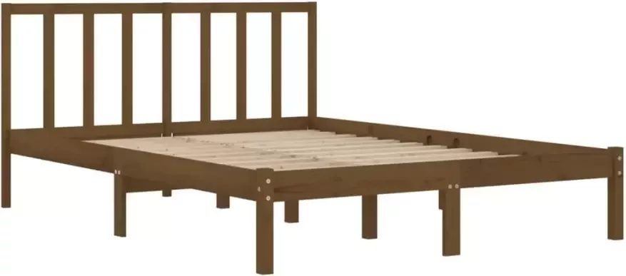 VidaXL -Bedframe-massief-grenenhout-honingbruin-140x200-cm - Foto 4