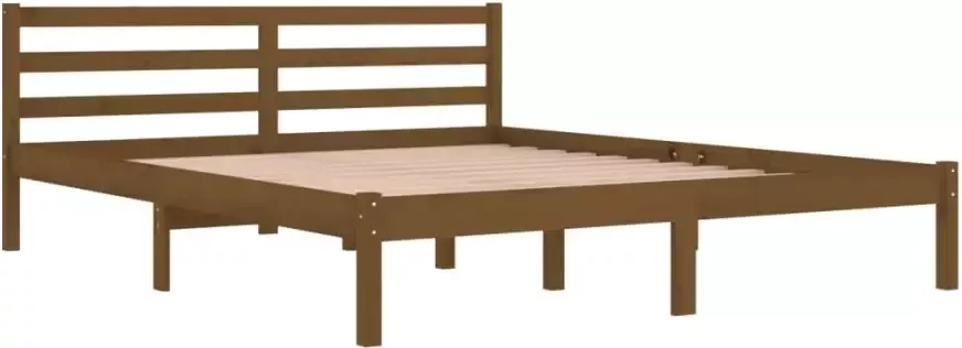VidaXL -Bedframe-massief-grenenhout-honingbruin-160x200-cm - Foto 4