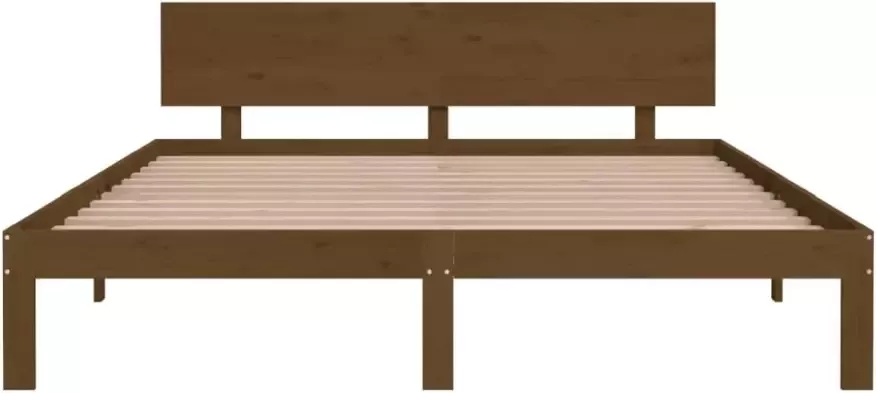VIDAXL Bedframe massief grenenhout honingbruin 160x200 cm