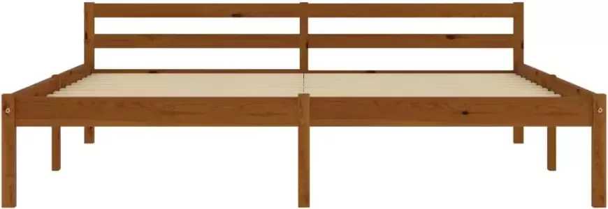 VidaXL -Bedframe-massief-grenenhout-honingbruin-160x200-cm