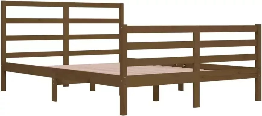 VidaXL -Bedframe-massief-grenenhout-honingbruin-160x200-cm - Foto 5