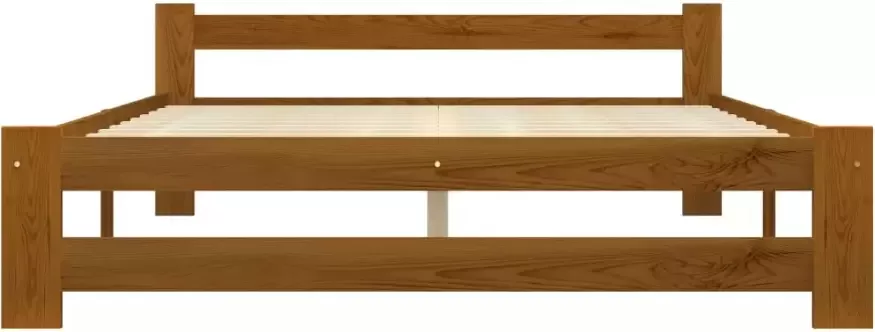 VIDAXL Bedframe massief grenenhout honingbruin 180x200 cm
