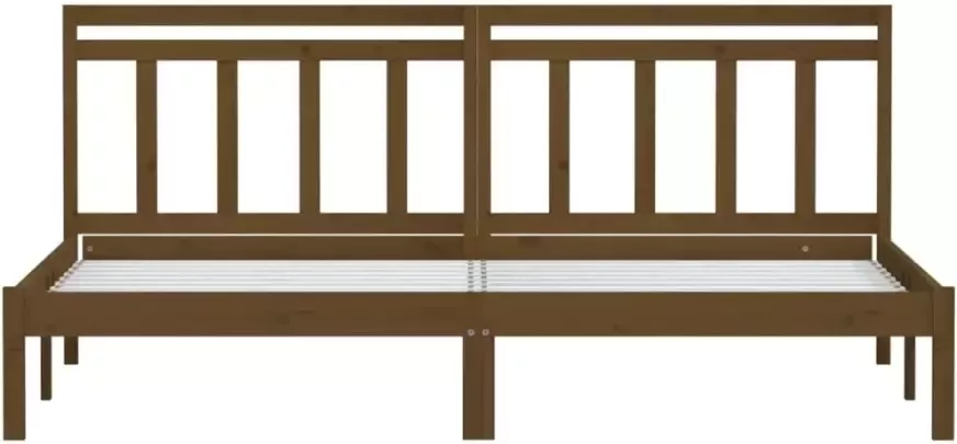 VidaXL -Bedframe-massief-grenenhout-honingbruin-200x200-cm - Foto 2