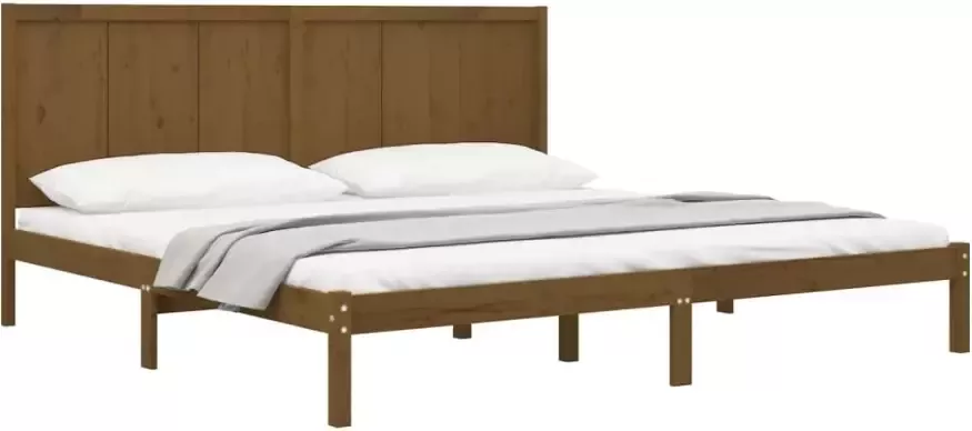 VidaXL -Bedframe-massief-grenenhout-honingbruin-200x200-cm - Foto 7