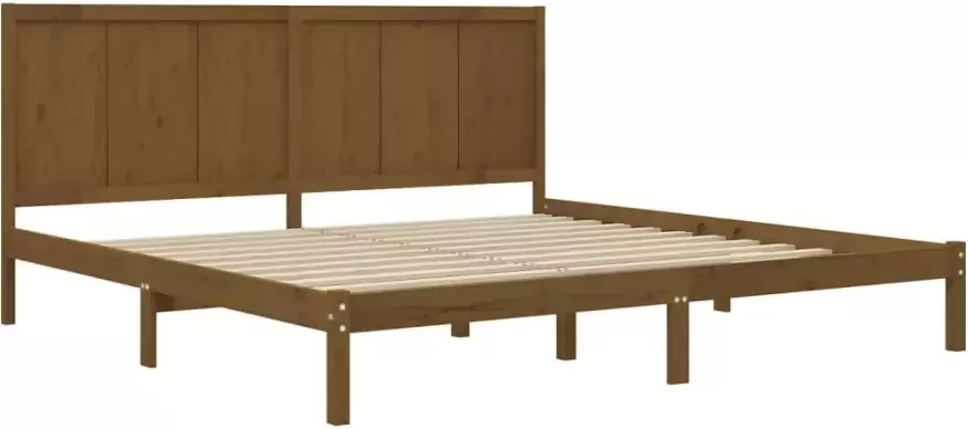 VidaXL -Bedframe-massief-grenenhout-honingbruin-200x200-cm - Foto 8