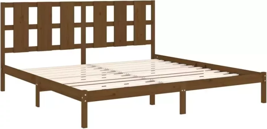 VidaXL -Bedframe-massief-grenenhout-honingbruin-200x200-cm - Foto 4