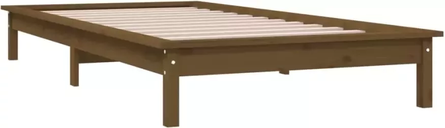 VidaXL -Bedframe-massief-grenenhout-honingbruin-90x190-cm-3FT-Single - Foto 4