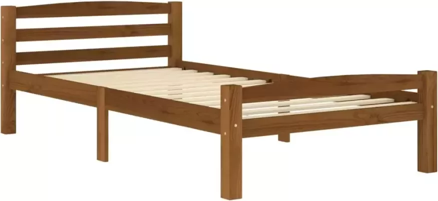 VidaXL -Bedframe-massief-grenenhout-honingbruin-90x200-cm - Foto 5