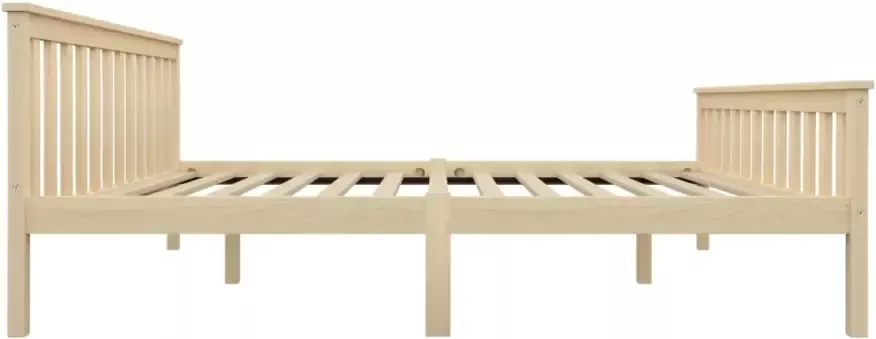 VIDAXL Bedframe massief grenenhout naturel 160x200 cm