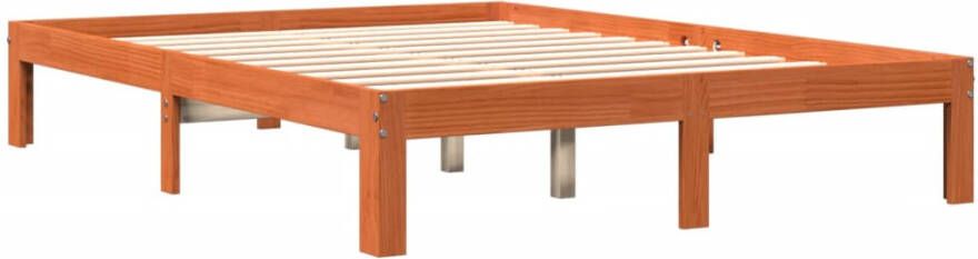 VidaXL Bed met matras massief grenenhout wasbruin 140x190 cm - Foto 6