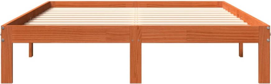 VidaXL Bed met matras massief grenenhout wasbruin 140x190 cm - Foto 3