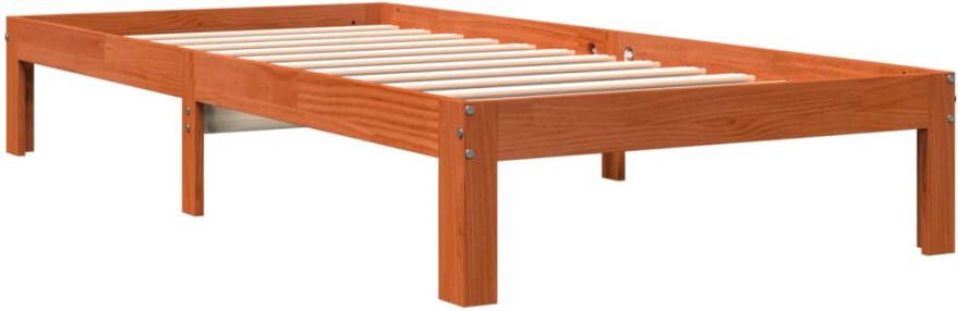 VidaXL Bedframe zonder matras massief grenenhout wasbruin 90x190 cm - Foto 4