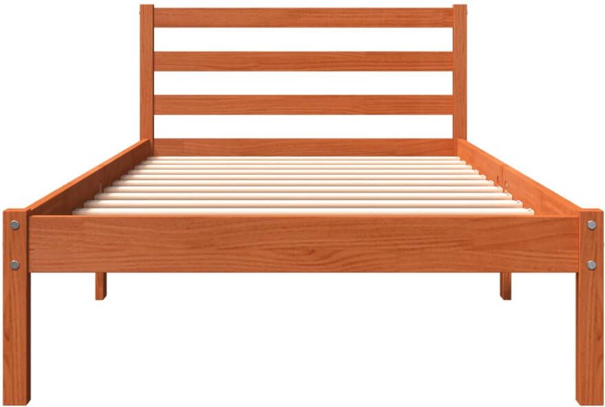 VidaXL Bedframe zonder matras massief grenenhout wasbruin 90x200 cm