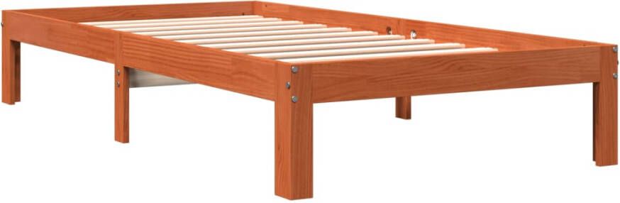 VidaXL Bedframe zonder matras massief grenenhout wasbruin 90x200 cm - Foto 4