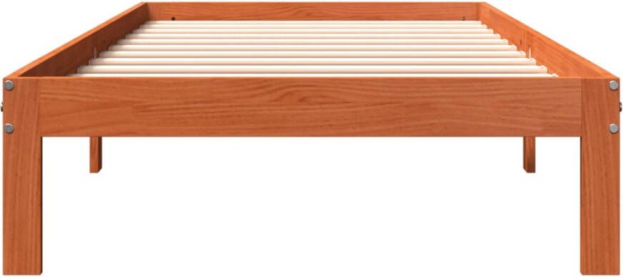 VidaXL Bedframe zonder matras massief grenenhout wasbruin 90x200 cm - Foto 3