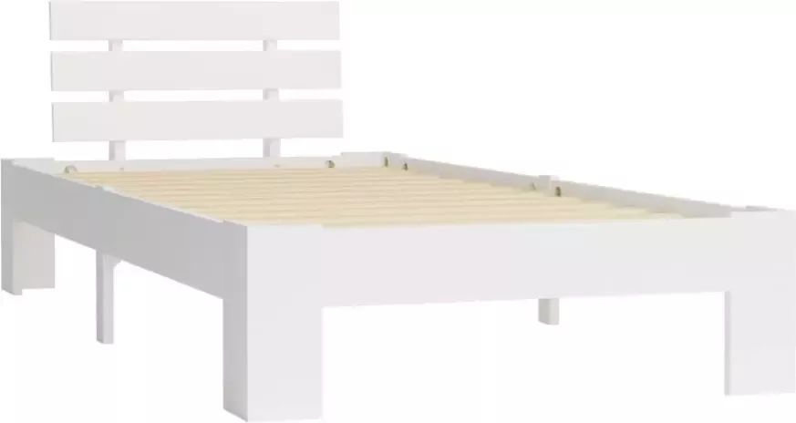 VidaXL -Bedframe-massief-grenenhout-wit-100x200-cm - Foto 16