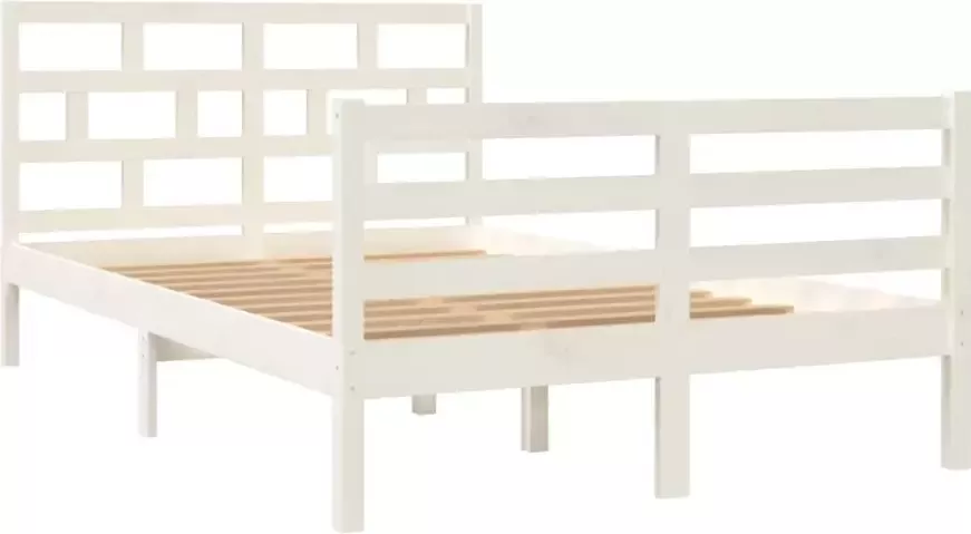 VidaXL -Bedframe-massief-grenenhout-wit-120x200-cm - Foto 4