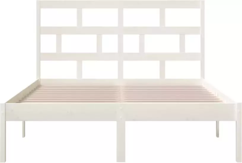 VIDAXL Bedframe zonder matras massief grenenhout wit 120x200 cm - Foto 3