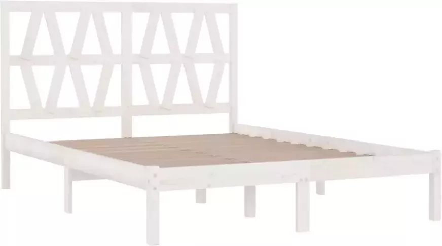 VidaXL -Bedframe-massief-grenenhout-wit-120x200-cm - Foto 3