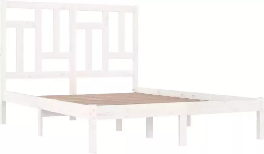 VidaXL -Bedframe-massief-grenenhout-wit-120x200-cm - Foto 7