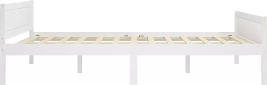 VidaXL -Bedframe-massief-grenenhout-wit-120x200-cm - Foto 3