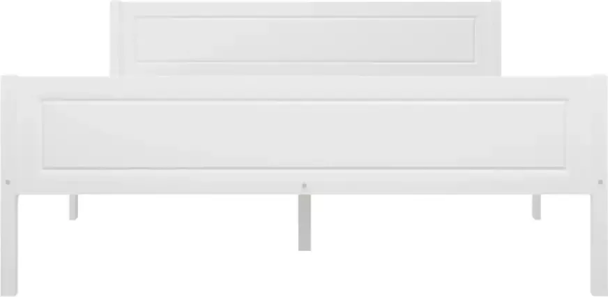 VidaXL -Bedframe-massief-grenenhout-wit-120x200-cm