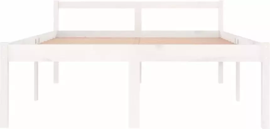 VidaXL -Seniorenbed-massief-grenenhout-wit-140x190-cm - Foto 5
