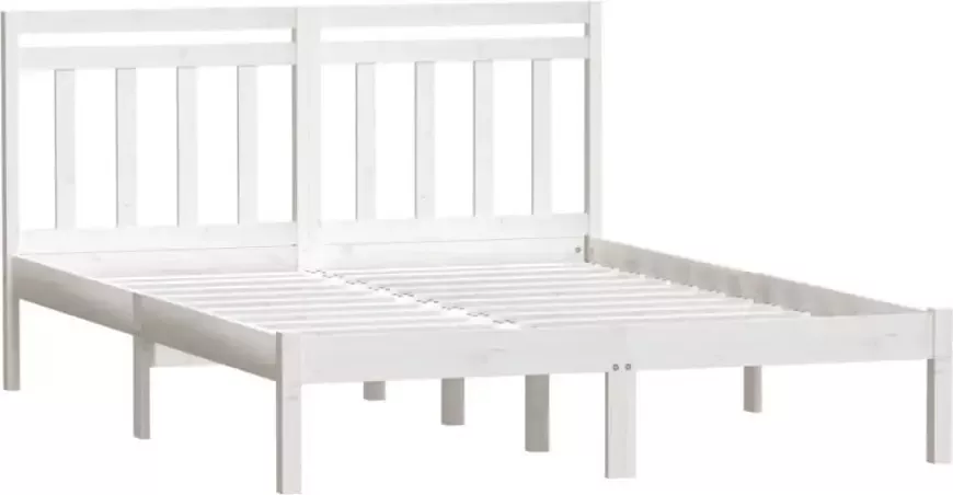 VidaXL -Bedframe-massief-grenenhout-wit-140x200-cm - Foto 12