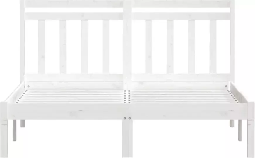 VidaXL -Bedframe-massief-grenenhout-wit-140x200-cm - Foto 6