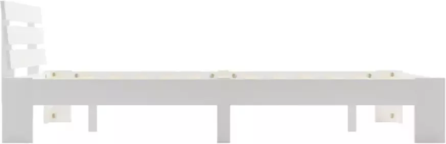 VidaXL -Bedframe-met-hoofdbord-massief-grenenhout-wit-140x200-cm - Foto 3