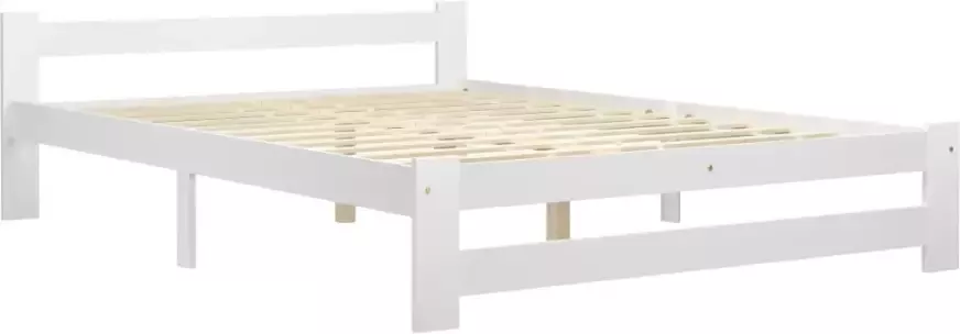 VidaXL -Bedframe-massief-grenenhout-wit-140x200-cm - Foto 5