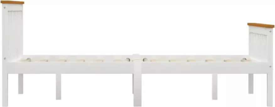 VidaXL -Bedframe-massief-grenenhout-wit-140x200-cm - Foto 3