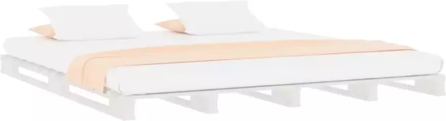 VidaXL -Palletbed-massief-grenenhout-wit-150x200-cm-5FT-King-Size - Foto 4