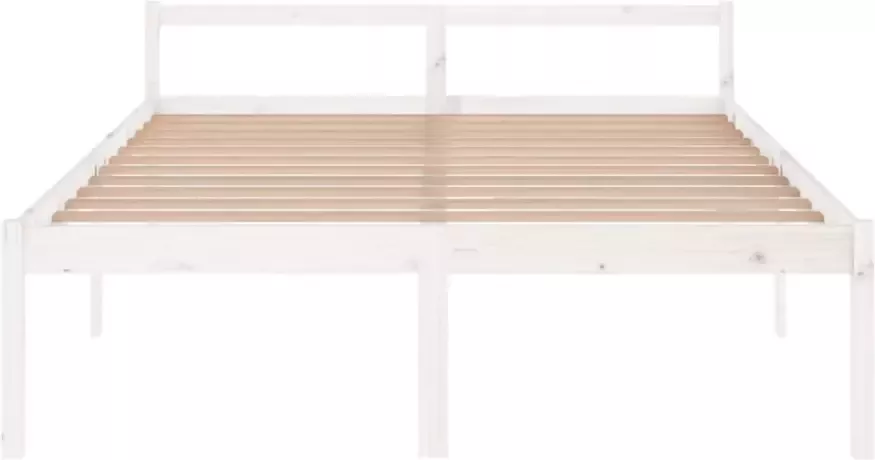VidaXL -Seniorenbed-massief-grenenhout-wit-160x200-cm - Foto 2