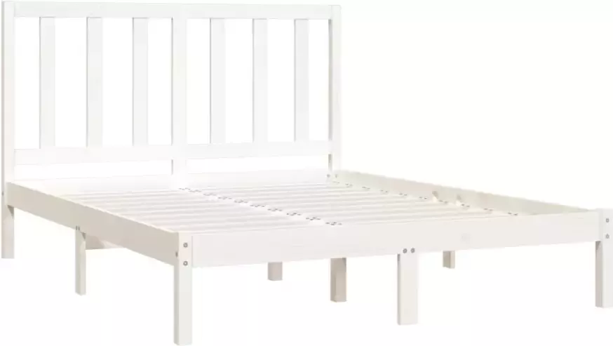 VidaXL -Bedframe-massief-grenenhout-wit-160x200-cm - Foto 6